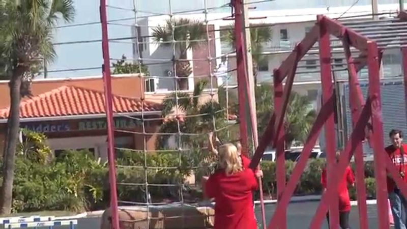 Watch Mary burn up the obstacle course!